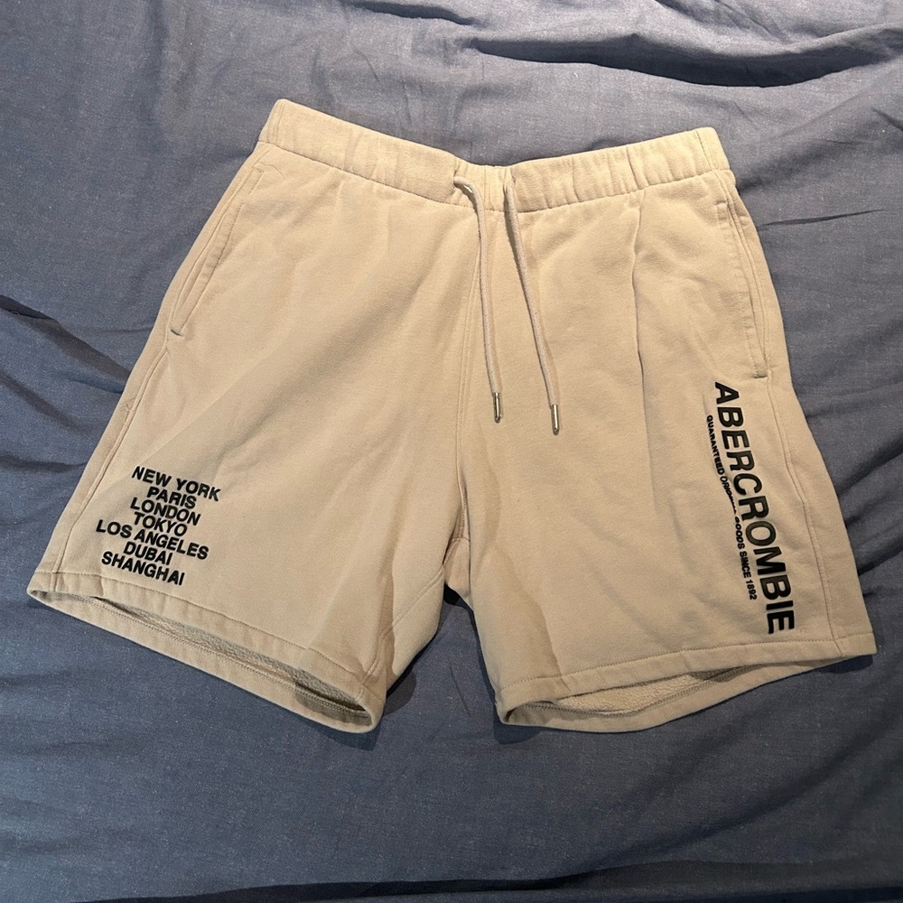 Abercrombie & Fitch Beige Fleece Shorts
